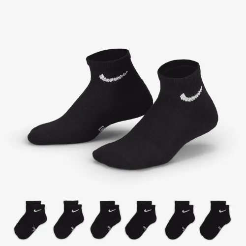 Nike Dri-FIT Performance Basics Little дитячі Ankle шкарпетки (6 пар) колір чорний