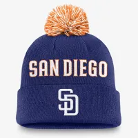 San Diego PaКостюм Peak мужские Nike MLB Cuffed Pom Beanie синий