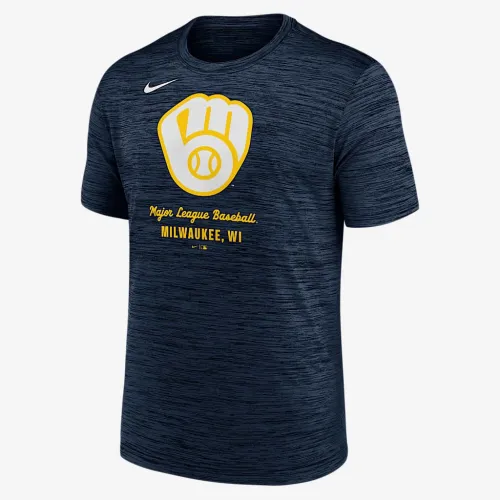 Milwaukee Brewers Velocity чоловічі Nike Dri-FIT MLB футболка блакитний