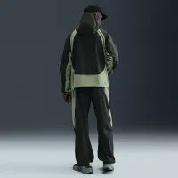 Nike Tech мужские Dri-FIT Woven Color-Block Windrunner Loose Куртка цвет зеленый