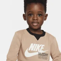 Nike Sportswear Paint Your Future Toddler French Terry Crew колір коричневий