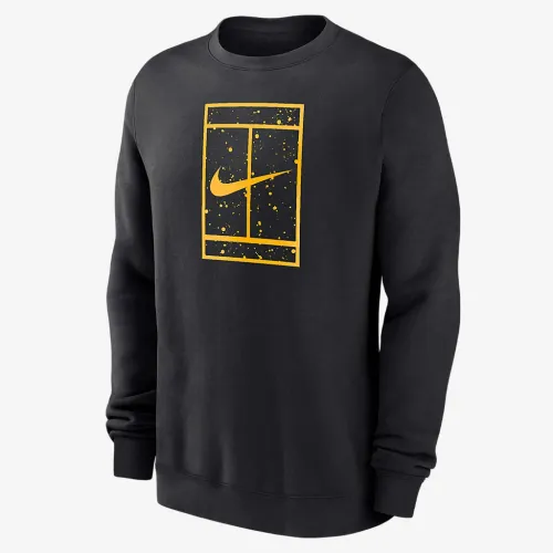 Nike Club Fleece чоловічі Tennis Pullover Crew-Neck світшот колір чорний