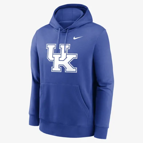 Kentucky Wildcats Primetime Everцвет зеленый Club Primary Logo мужские Nike College Pullover Толстовка с капюшоном синий
