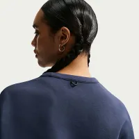 Nike 24.7 ImpossiblySoft женская Dri-FIT оверсайз Crew-Neck Top синий