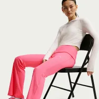 Nike Sportswear Chill Knit женская Mid-Rise Tight Ribbed Pants Pink