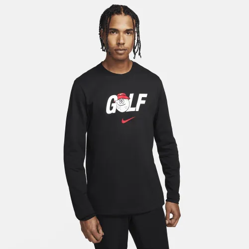 Nike мужские Long-Sleeve для гольфа футболка цвет черный