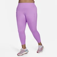 Nike Go женская Firm-Support С высокой Талией 7/8 лосины с карманами(большие размеры) цвет фиолетовый