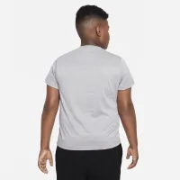 Nike Dri-FIT Big детские (для мальчиков) тренировочные футболка (Extended Size) цвет серый
