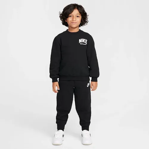 Nike Sportswear Powder Play Little детские 2-Piece Jacquard Crew набор цвет черный