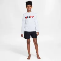 Nike Swim Hydroguard Big дитячі (для хлопчиків) Dri-FIT Long-Sleeve Top колір білий