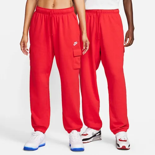 Nike Sportswear Club Fleece женская Mid-Rise оверсайз Cargo Sweatpants цвет красный