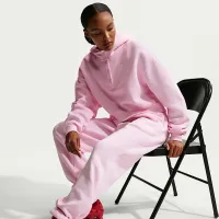 Nike Sportswear Phoenix Fleece женская С высокой Талией оверсайз Sweatpants Pink
