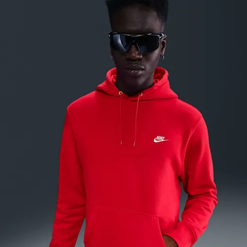 Nike Club чоловічі Pullover Fleece Толстовка з капюшоном колір червоний