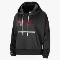 Chicago Bulls Standard Issue жіноча Nike Dri-FIT NBA Pullover Толстовка з капюшоном колір чорний