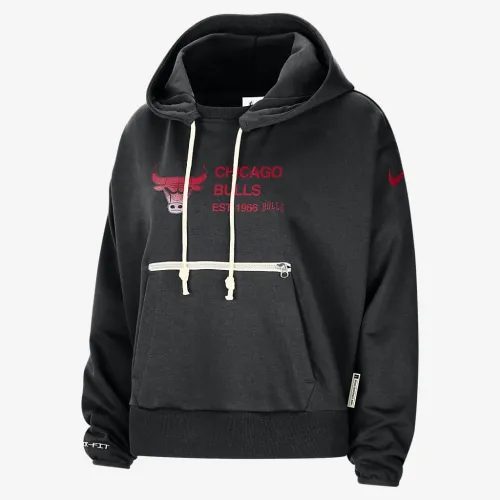 Chicago Bulls Standard Issue женская Nike Dri-FIT NBA Pullover Толстовка с капюшоном цвет черный