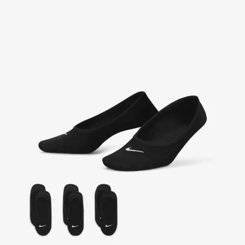Nike Everyday Lightweight женская тренировочные Footie носки (3 пары) цвет черный
