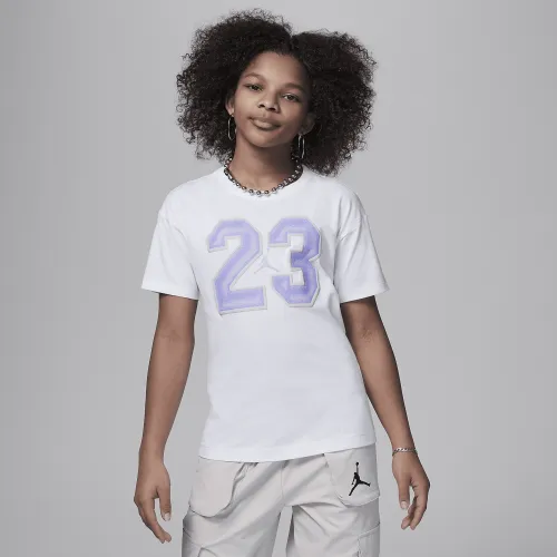 Nike Jordan 23 Flight Big дитячі Graphic Tee колір білий