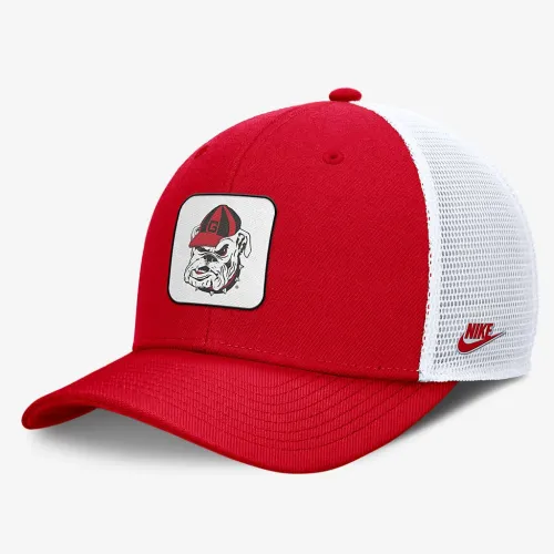 Georgia Bulldogs Legacy Rise Mascot мужские Nike College Trucker Adjustable Hat цвет красный