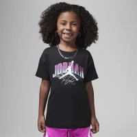 Nike Jordan Little дитячі Push Through Graphic футболка колір чорний