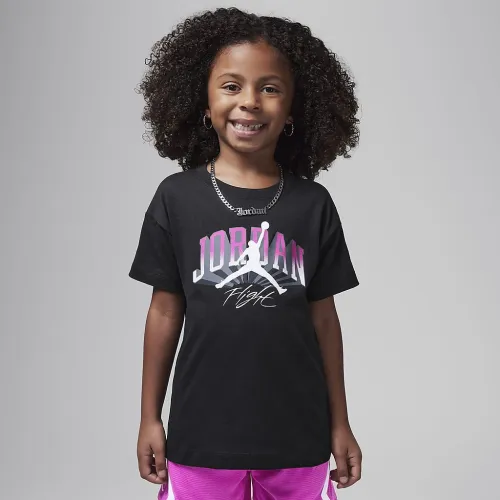 Nike Jordan Little дитячі Push Through Graphic футболка колір чорний