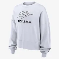 Nike Phoenix Fleece жіноча Pickleball Crew-Neck світшот колір білий