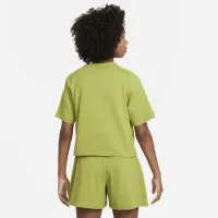 Nike Sportswear Big детские (Girls') Short-Sleeve Top цвет зеленый