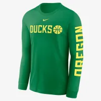 Oregon Ducks баскетбольные Icon мужские Nike College Long-Sleeve футболка цвет зеленый