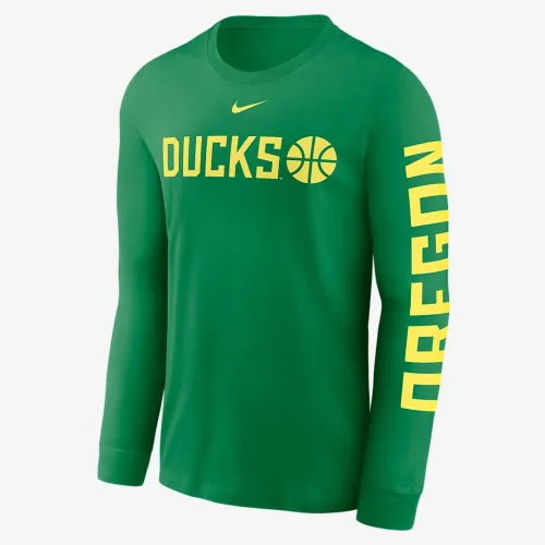 Oregon Ducks баскетбольные Icon мужские Nike College Long-Sleeve футболка цвет зеленый