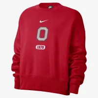 Ohio State женская Nike College Crew-Neck свитшот цвет красный