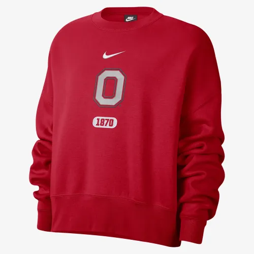 Ohio State жіноча Nike College Crew-Neck світшот колір червоний