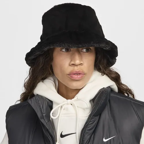Nike Apex Faux Fur Bucket Hat колір чорний