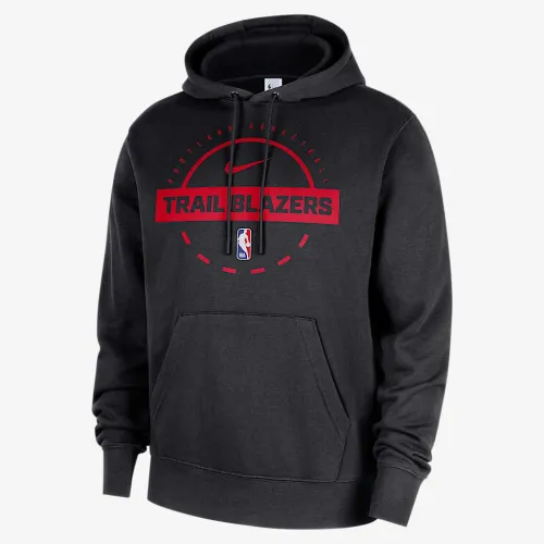 Portland Trail Blazers Club чоловічі Nike NBA Practice Pullover Толстовка з капюшоном колір чорний