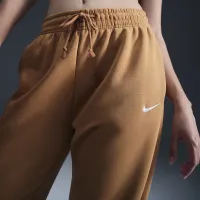 Nike Sportswear Phoenix Fleece женская С высокой Талией оверсайз Sweatpants цвет коричневый