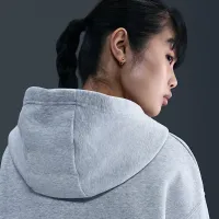 Nike Sportswear Phoenix Fleece женская оверсайз Pullover Толстовка с капюшоном цвет серый