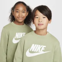 Nike Sportswear Club Fleece Big детские свитшот цвет зеленый