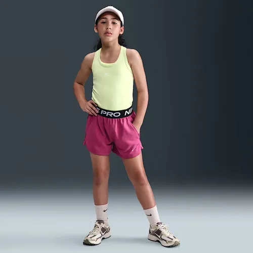 Nike Pro Fleece Big детские (Girls') Dri-FIT шорты цвет фиолетовый