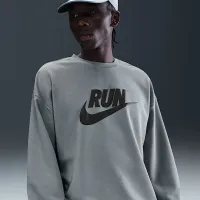 Nike мужские Dri-FIT Fleece Running Crew цвет серый