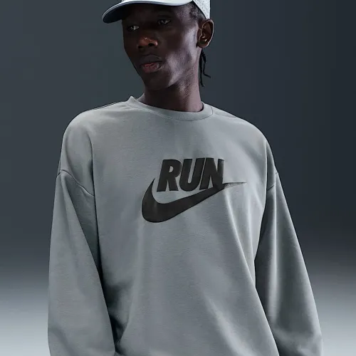 Nike мужские Dri-FIT Fleece Running Crew цвет серый