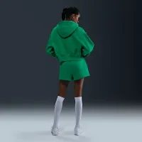 Nike Sportswear Phoenix Fleece жіноча З високою талією Loose шорти колір зелений
