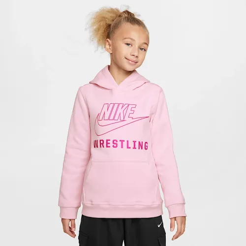 Nike Big дитячі Wrestling Pullover Толстовка з капюшоном Pink
