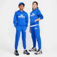 Nike Sportswear Club Fleece Big детские Толстовка с капюшоном синий