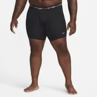 Nike Dri-FIT Ultra Stretch Micro чоловічі Long Boxer Brief (3 пари) колір чорний