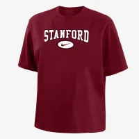 Stanford женская Nike College Boxy футболка цвет красный