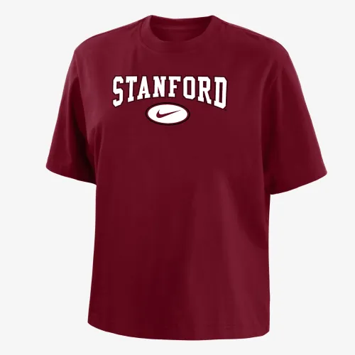 Stanford женская Nike College Boxy футболка цвет красный
