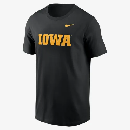Iowa Hawkeyes Primetime Wordmark чоловічі Nike College футболка колір чорний