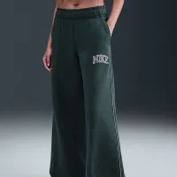 Nike Sportswear Phoenix Fleece женская Wide-Leg Sweatpants цвет зеленый