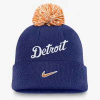 Detroit Tigers Peak чоловічі Nike MLB Cuffed Pom Beanie блакитний