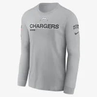 Los Angeles Chargers Salute to Service Mascot Edge Legend чоловічі Nike NFL Long-Sleeve футболка колір сірий
