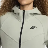 Nike Sportswear Tech Fleece Windrunner женская Full-Zip Толстовка с капюшоном цвет зеленый