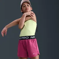 Nike Pro Fleece Big детские (Girls') Dri-FIT шорты цвет фиолетовый